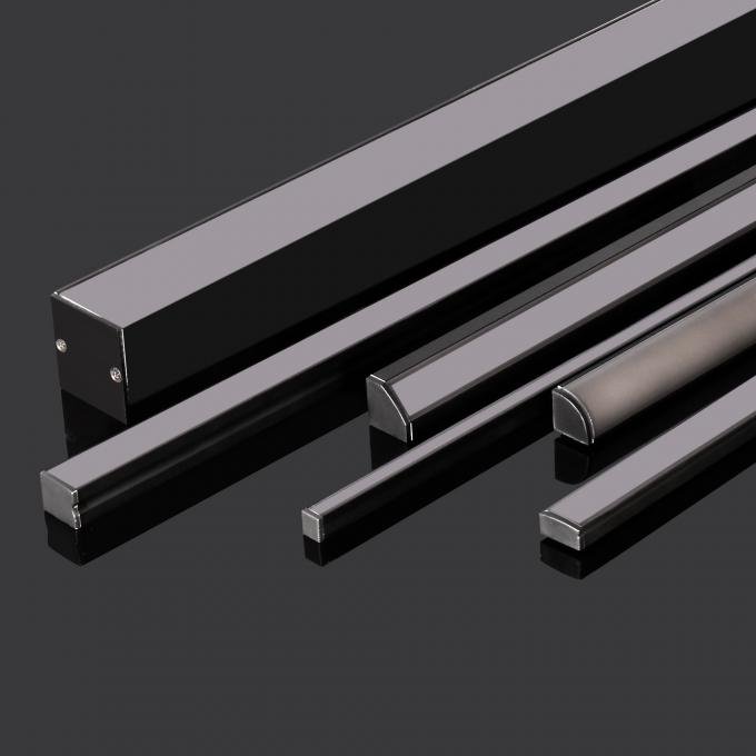 The black 1616 aluminum led light channel are becoming more and more in the decorative industry for lighting design